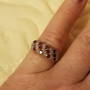 Vintage Ladies ruby and diamond ring